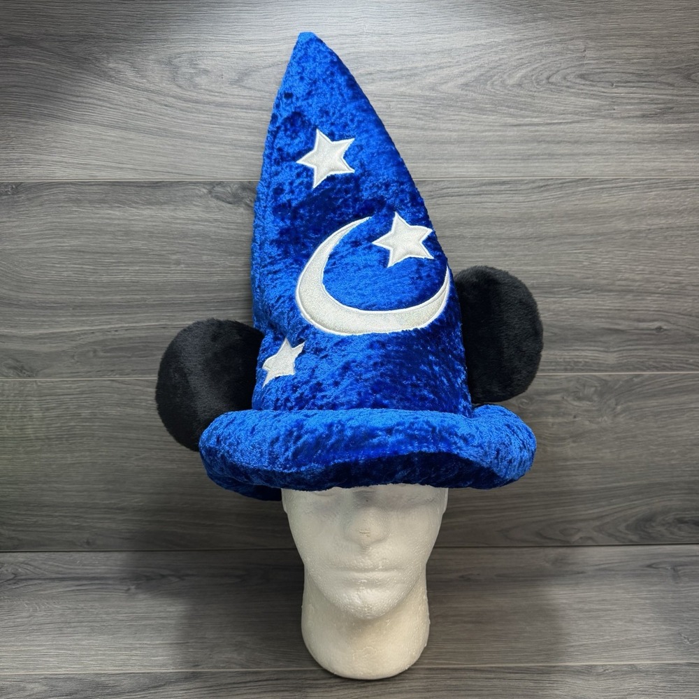 Disney Parks Magician Mickey Ears Hat Fantasia Wizard Blue Ears Adult